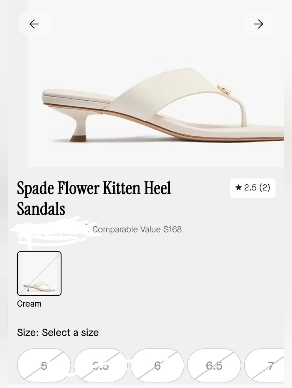 Kate Spade new york Women's Spade Flower Kitten Leather Heel Sandals Size 71/2